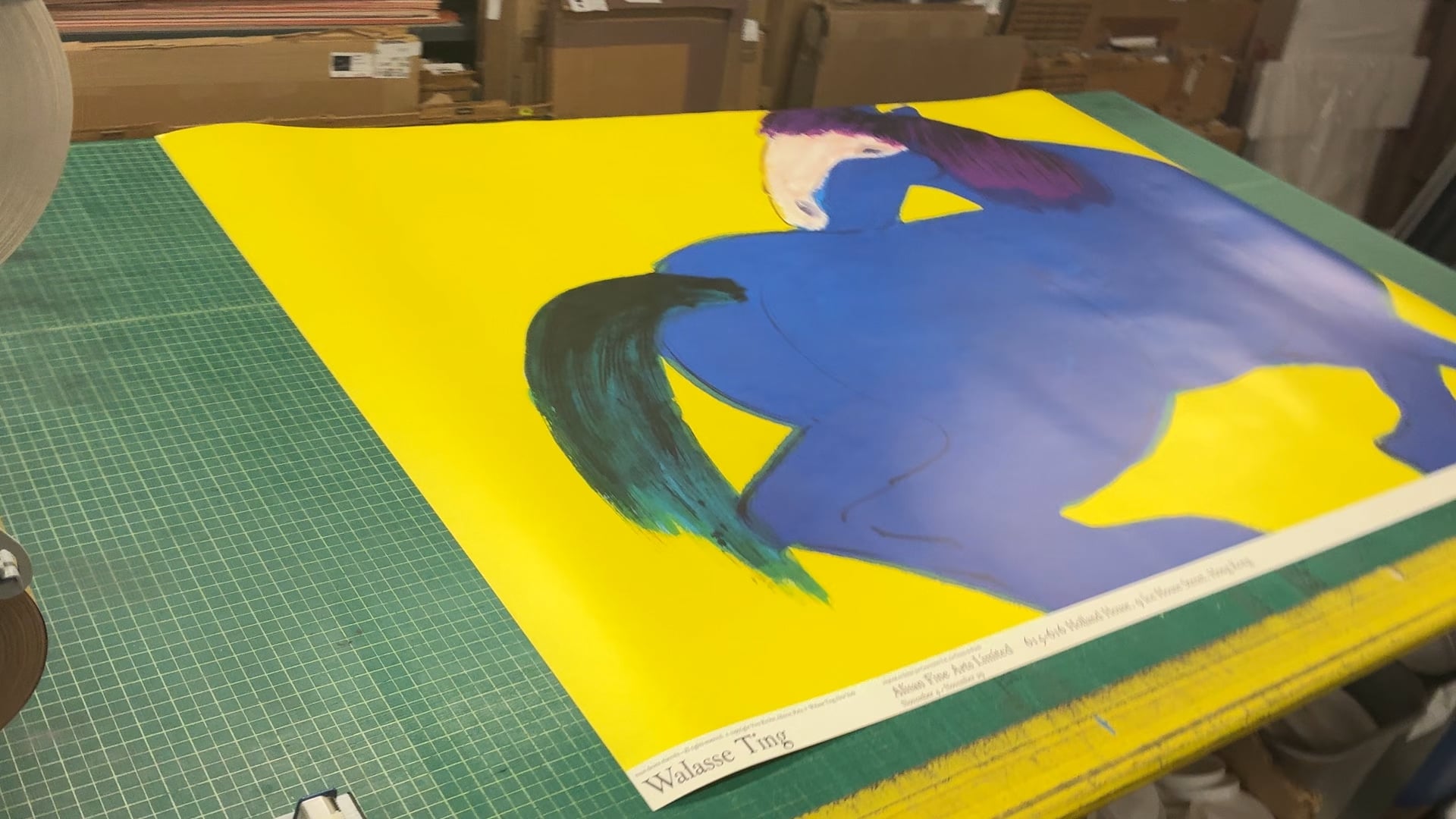Blue Horse Offset Print by Walasse Ting, Contemporary, 1990