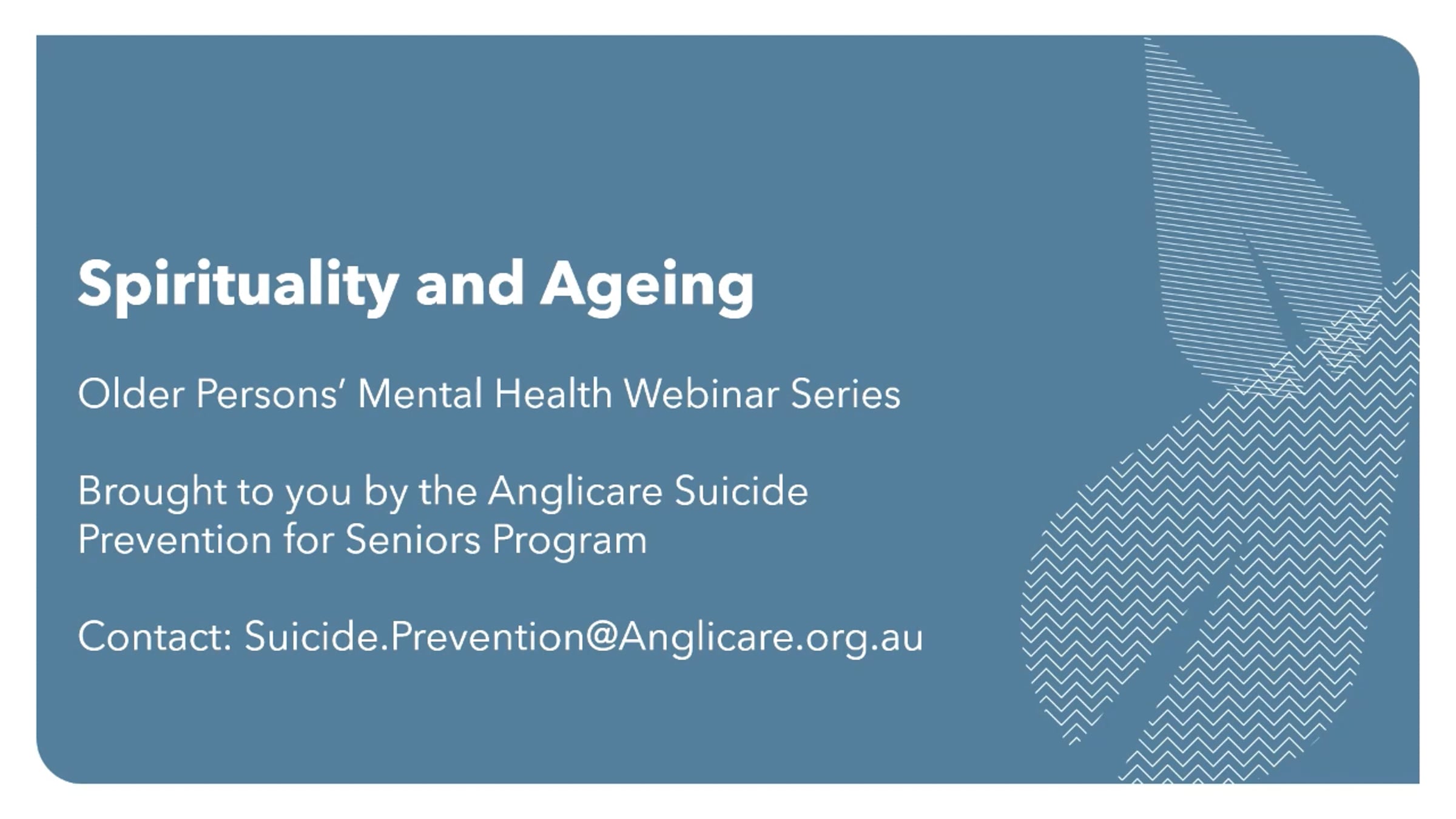 Spirituality and Ageing Webinar | Videos & Movies on Vimeo