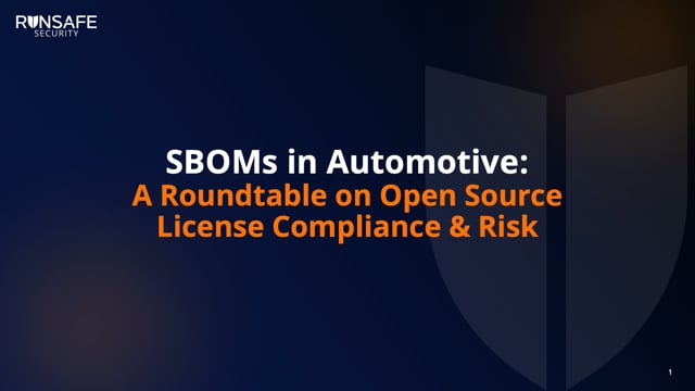 SBOMs in automotive: A roundtable on open source license compliance & risk