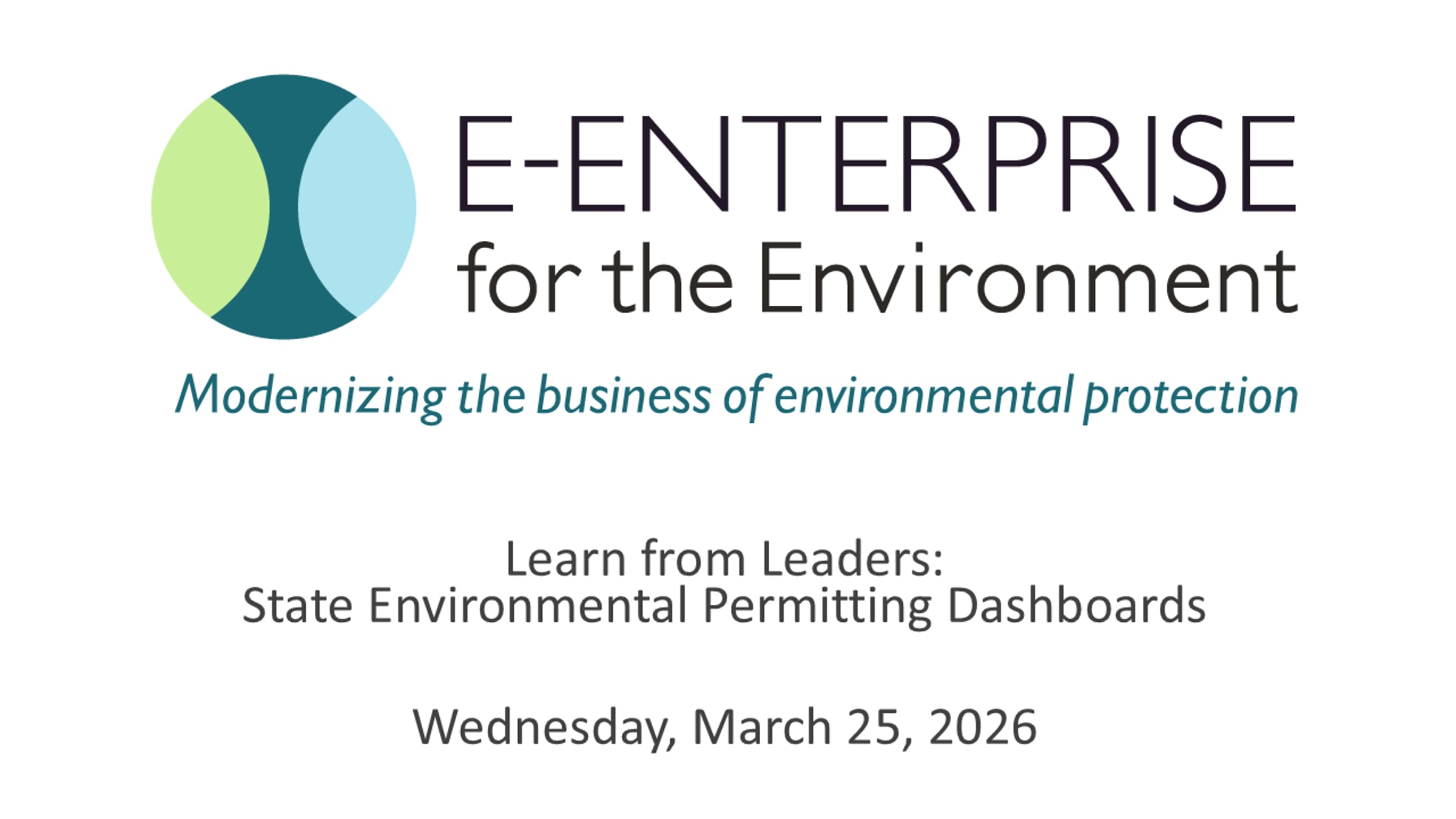 E-Enterprise Permit Dashboard Webinar - March 25 2026 | Videos & Movies ...