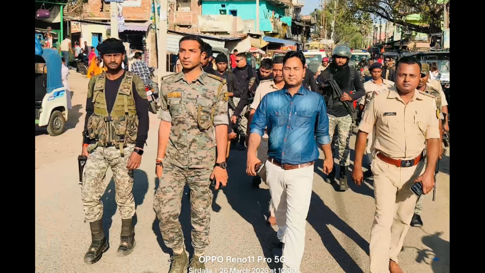 रामनवमी पर पुलिस पदाधिकारीयों का फ्लेग मार्च, शांति बनाए रखने की अपील