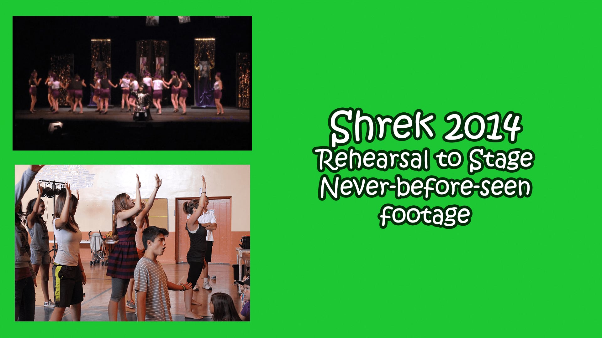 Shrek 2014 Scenes and Musical Numbers (Rehearsal to Stage)