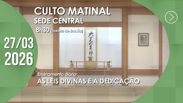 Capa do vídeo do “Culto Matinal | Sede Central - 27/03/2026”.
