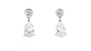 4.90 ct. t.w. CZ Drop Earrings in Sterling Silver