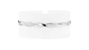 Italian Sterling Silver Twisted Herringbone Bracelet