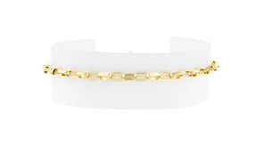 3mm 18kt Gold Over Sterling Box-Link Bracelet