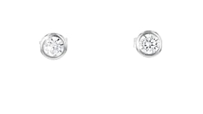 1.00 ct. t.w. Bezel-Set CZ Stud Earrings in Sterling Silver