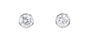 4.00 ct. t.w. Bezel-Set CZ Stud Earrings in Sterling Silver