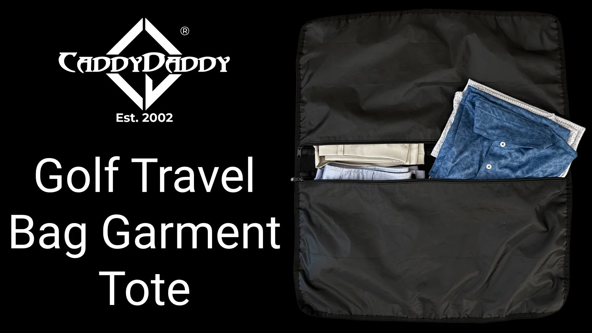 CaddyDaddy Golf Travel Bag Garment Tote