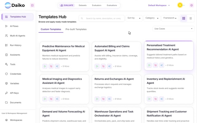 Daiko templates hub