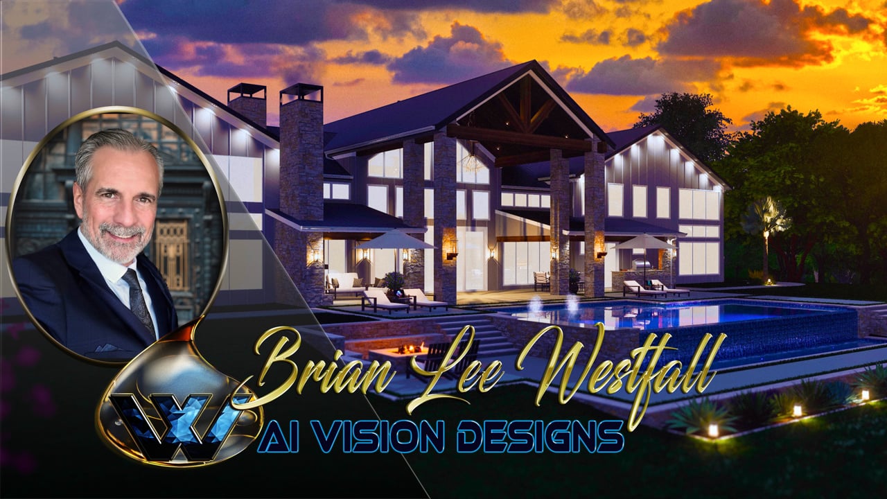 Photorealistic 3D pool design walkthrough for contemporary lake house retreat