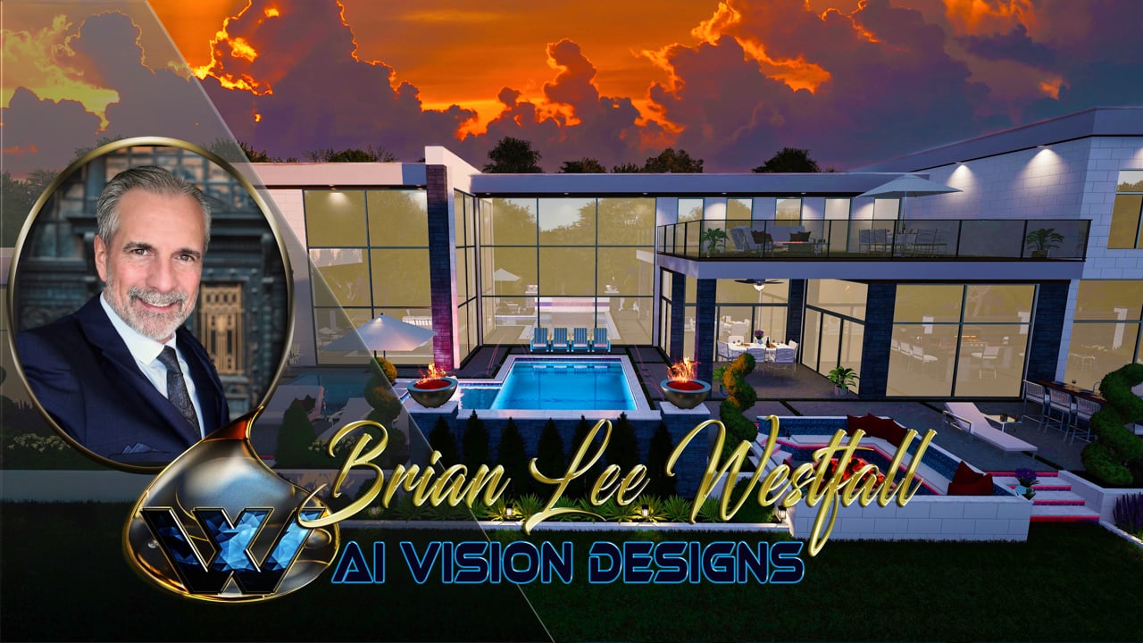 3D walkthrough animation of luxury Southlake estate pool and outdoor living design