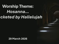 Worship for March 29th 2026