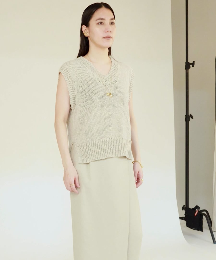 ほぼ未使用✨️24FW　カオス　金子綾　アイスモネニット　Super120'S 4/10金子綾さんYouTube紹介】【新色＆追加】アイアスロータスカート