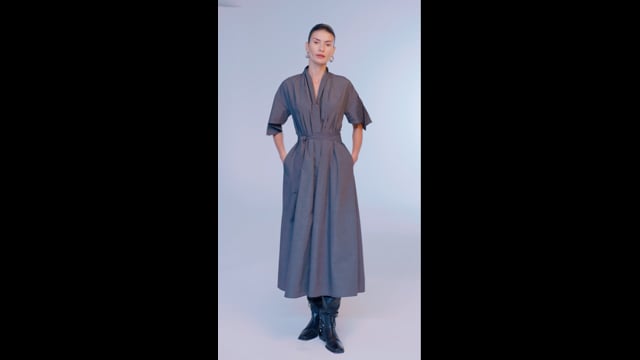 Vestido Alfaiataria Chumbo Fabi