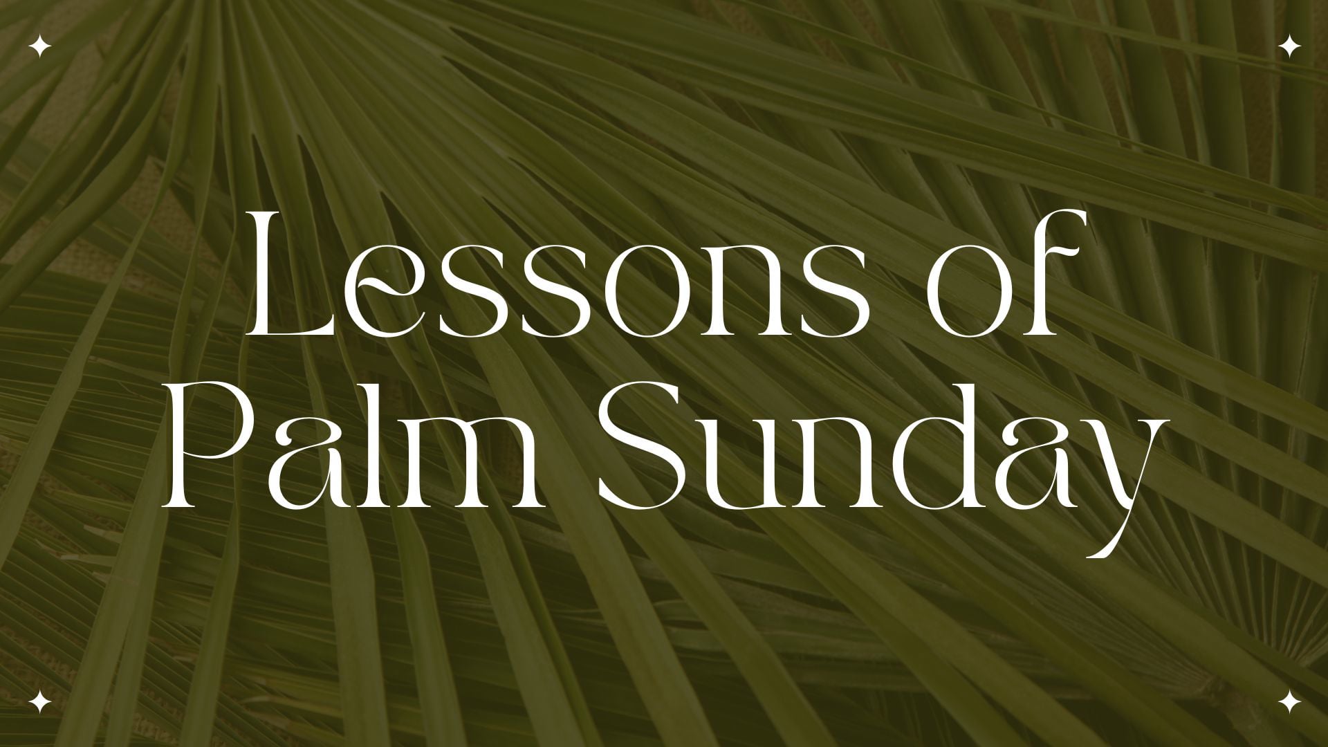 3.29.26 - Lessons of Palm Sunday