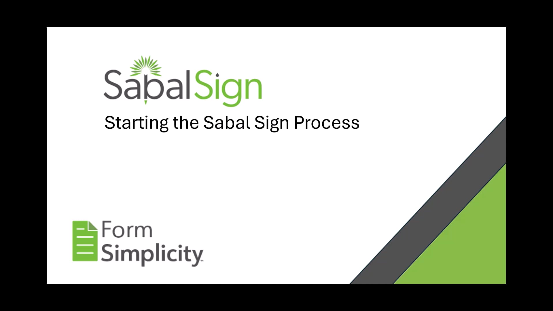 Starting the Sabal Sign Process | Videos & Movies on Vimeo