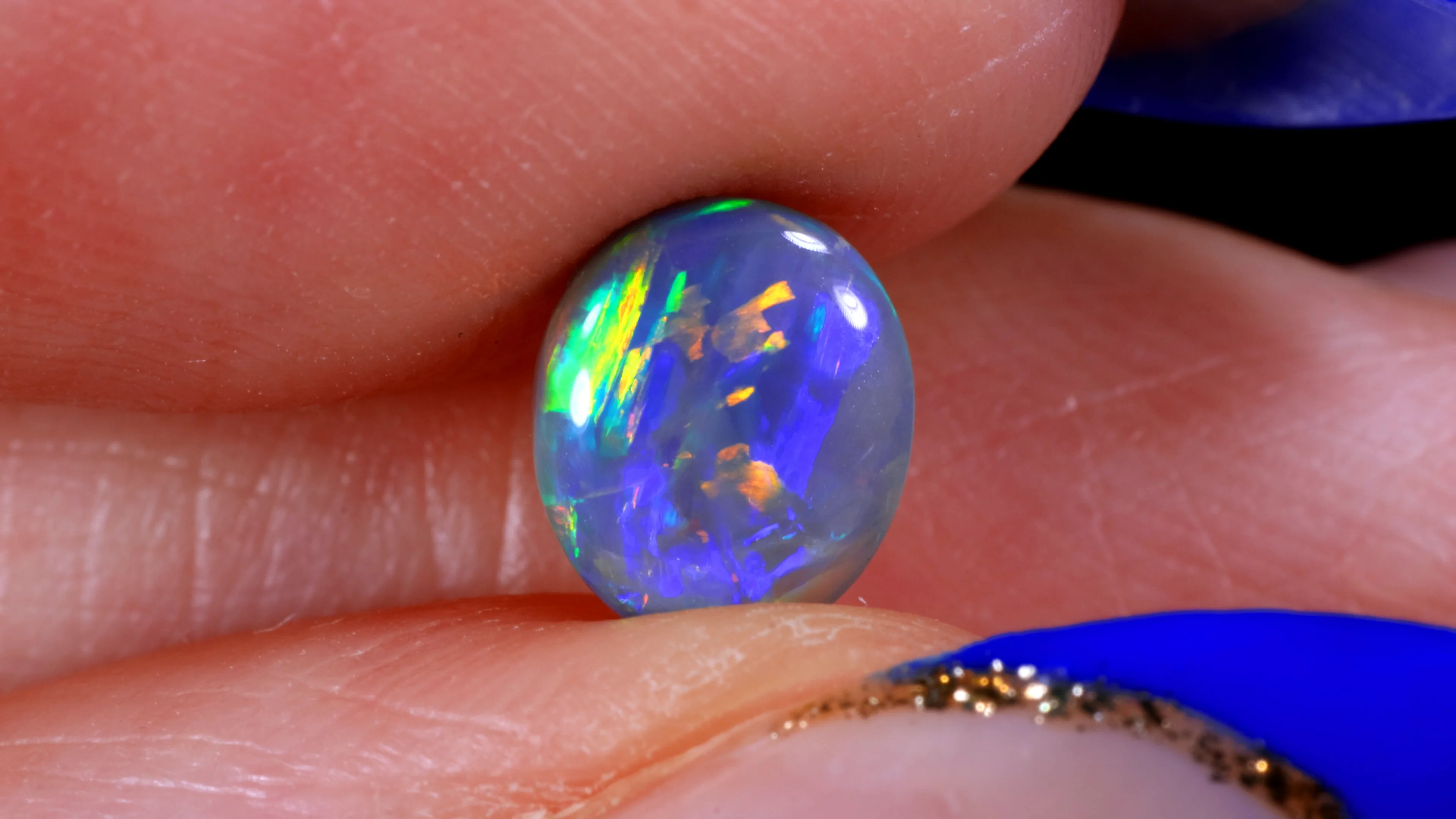 Dark Opal 0.93ct Neon Multicolor Fire | Opal Galaxy