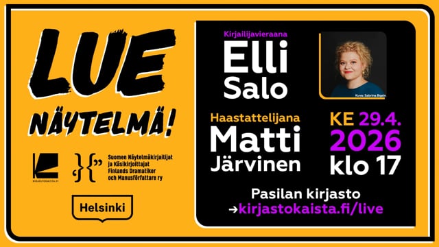 Lue näytelmä! – vieraana Elli Salo
