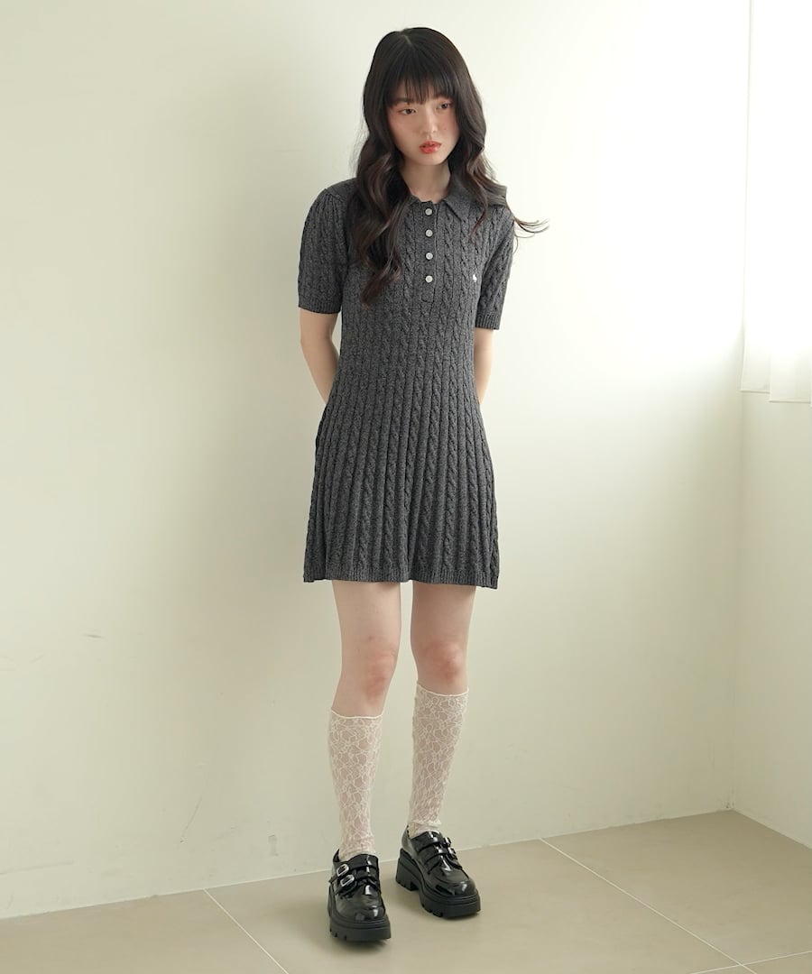 POLO BCS(ポロ・ビーシーエス)】ケーブルニットワンピース | [公式