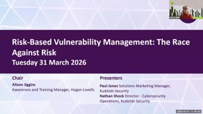 SASIG Webinar - Risk-Based Vulnerability Management: The Race Against Risk 2026-03-31 10:00:01