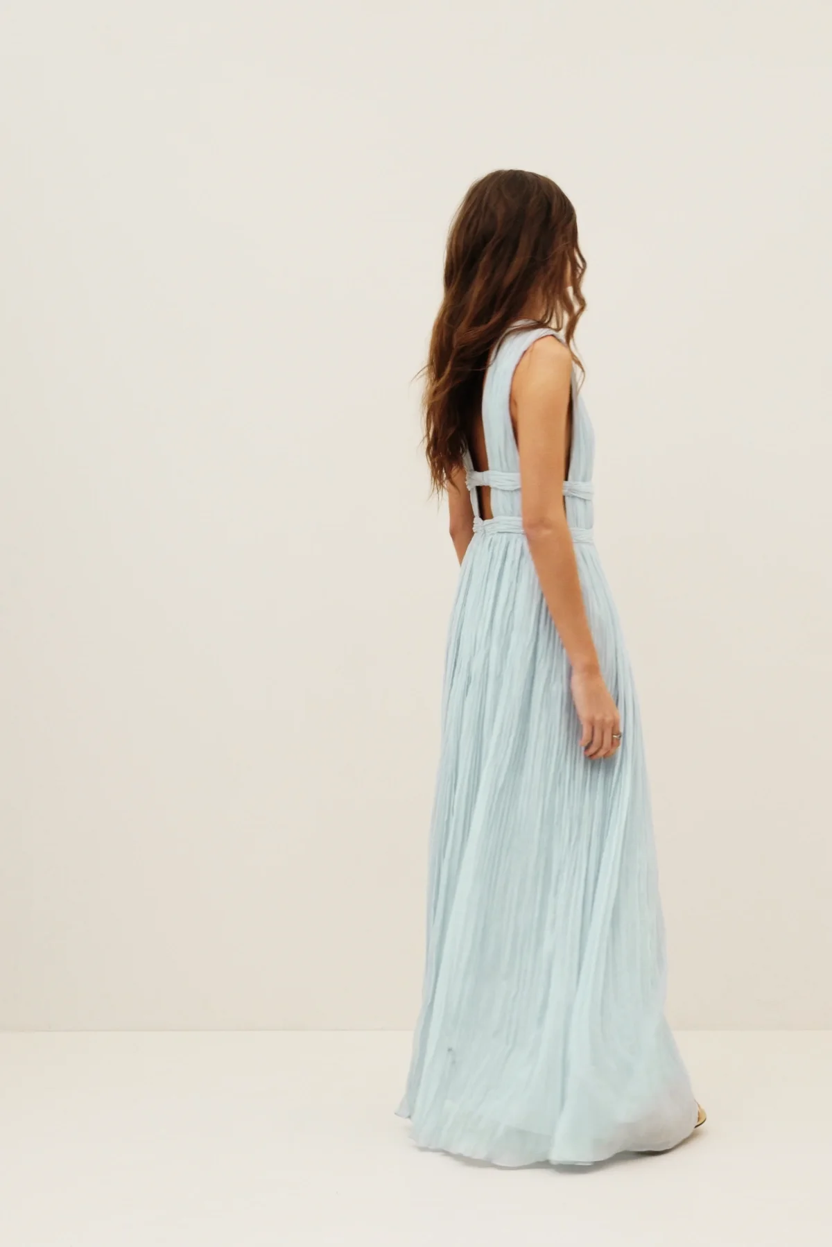 ba&sh blue dress 1E26TANI_BLEUGLACIER