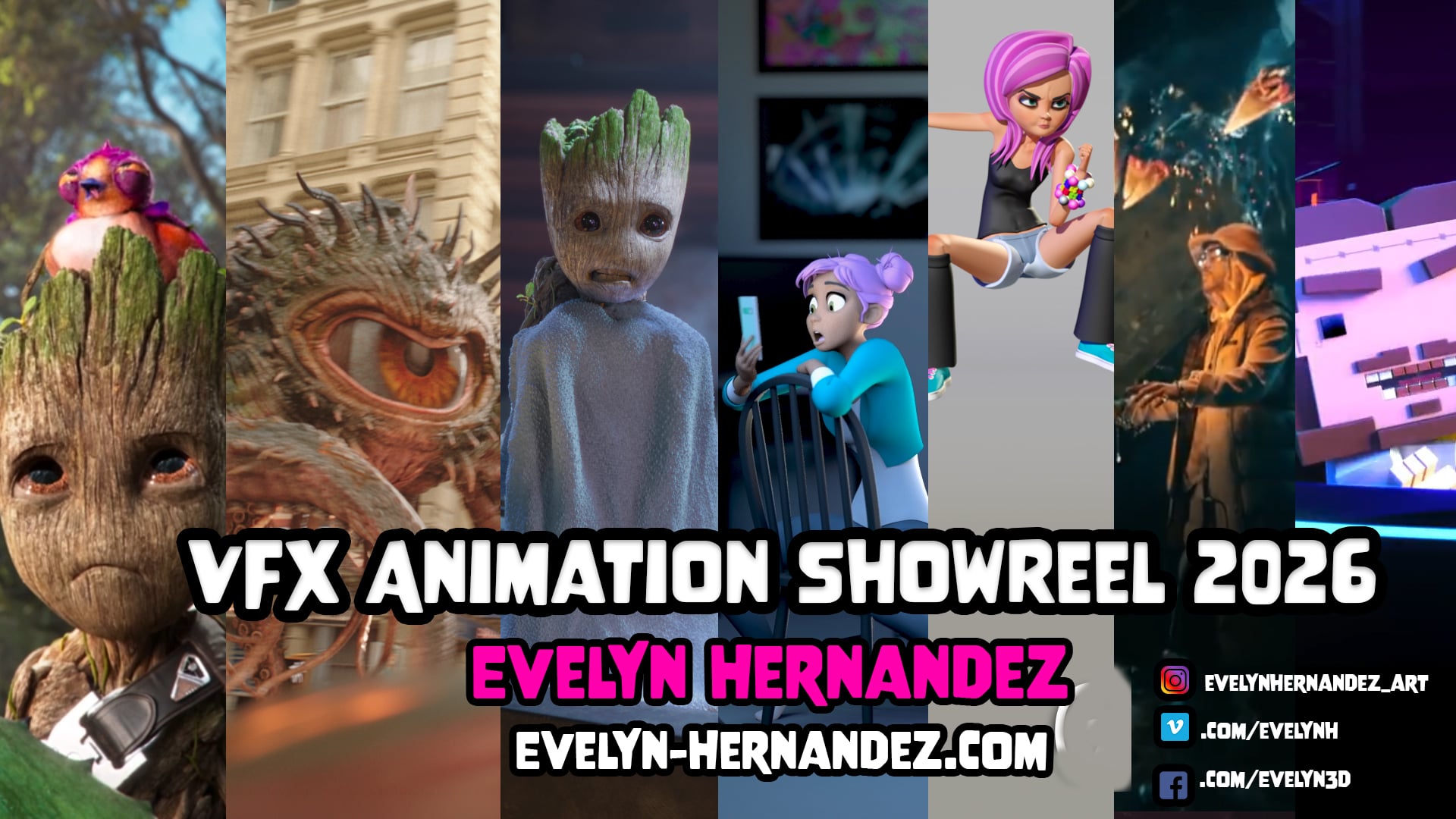 VFX Animation Showreel 2024 - Evelyn Hernandez