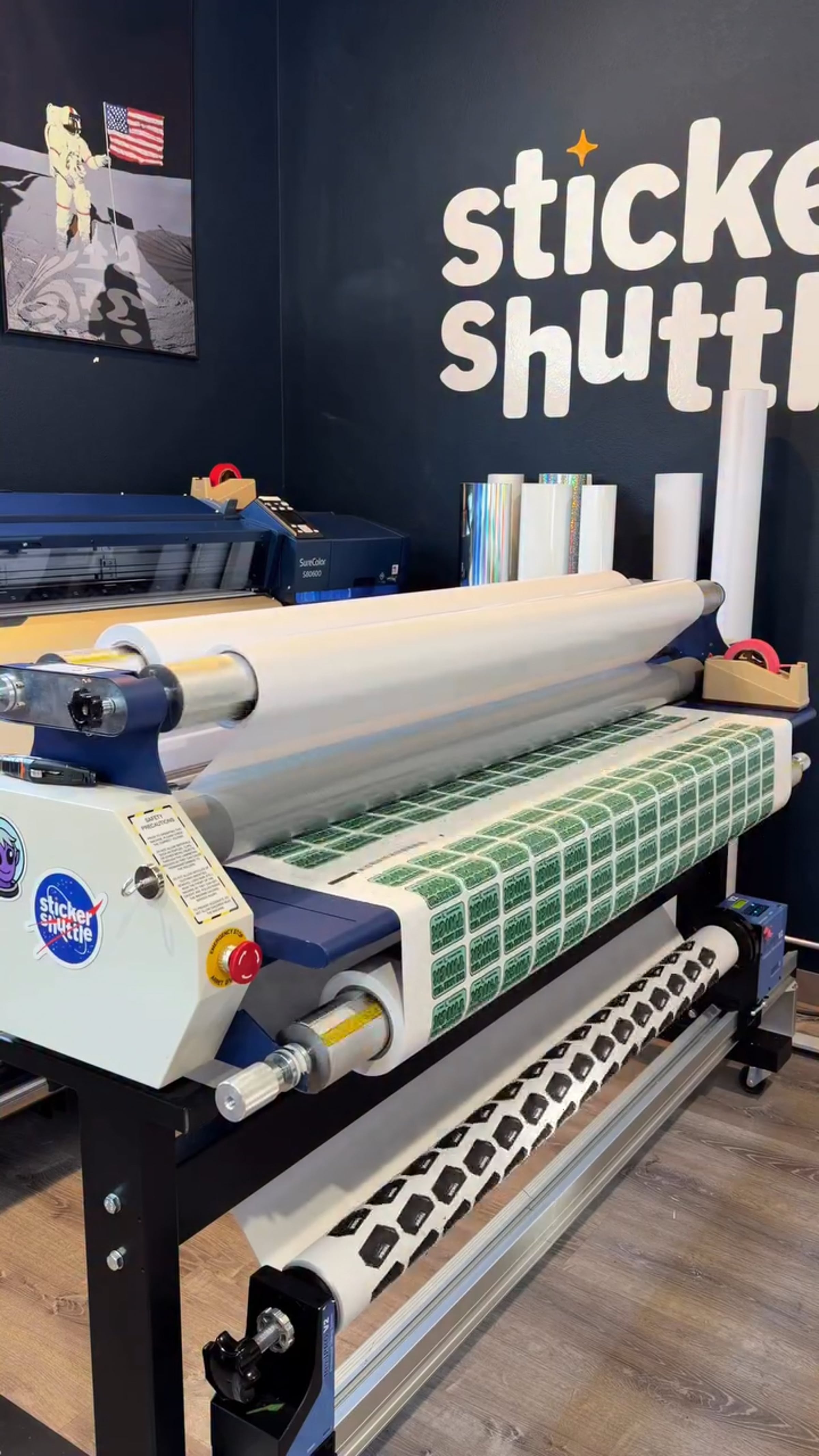 Guardian laminator sticker shuttle