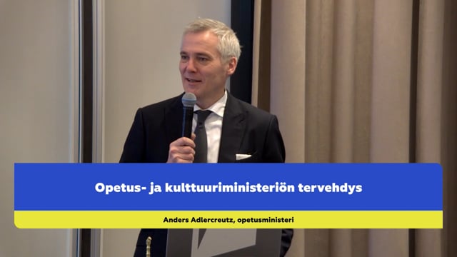 Anders Adlercreutz: Lukutaidon kuntafoorumi – Opetus- ja kulttuuriministeriön tervehdys