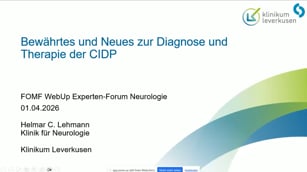 Bewährtes und Neues zur Diagnose und Therapie der CIDP