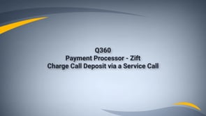Payments: Charge a Service Call Deposit