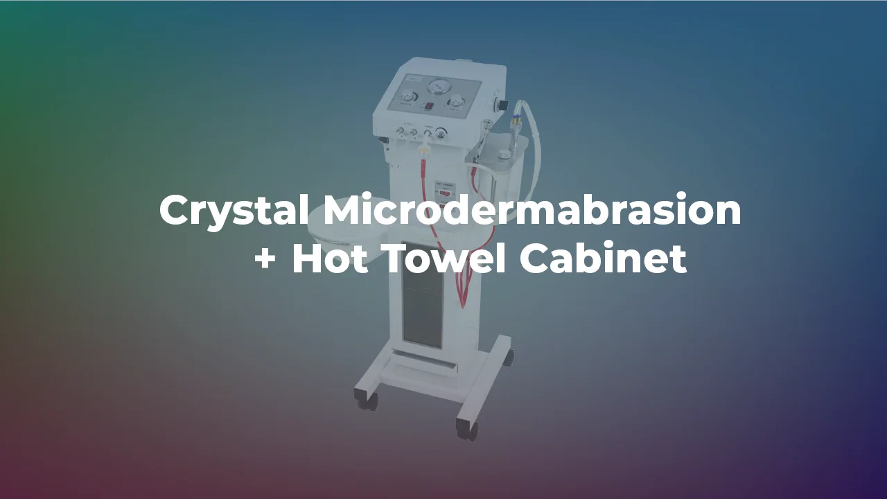 SkinAct Crystal Microdermabrasion System with Hot Towel Cabinet +