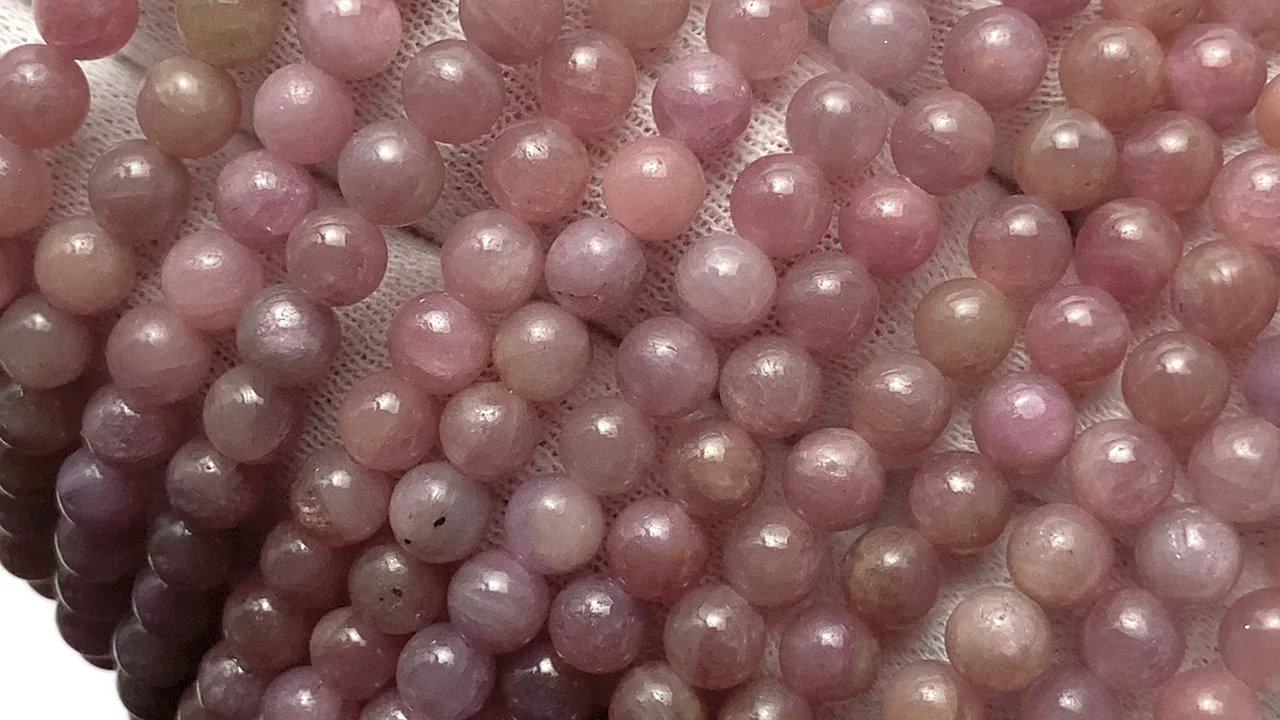 ピンクサファイア ラウンド5mm ブレスレット｜天然石ビーズの卸問屋