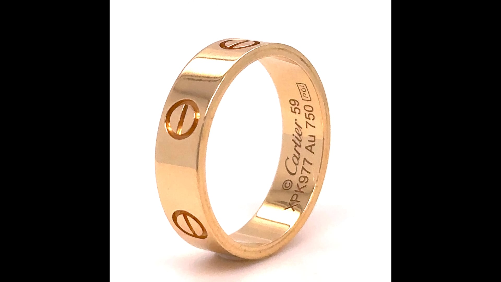 Cartier 18ct Yellow Gold Love Ring Classic Model 6.62g For Sale at