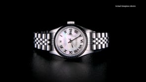 Pre-Owned Rolex Datejust Womens 26mm Automatic Stainless Steel and 18kt White Gold Watch