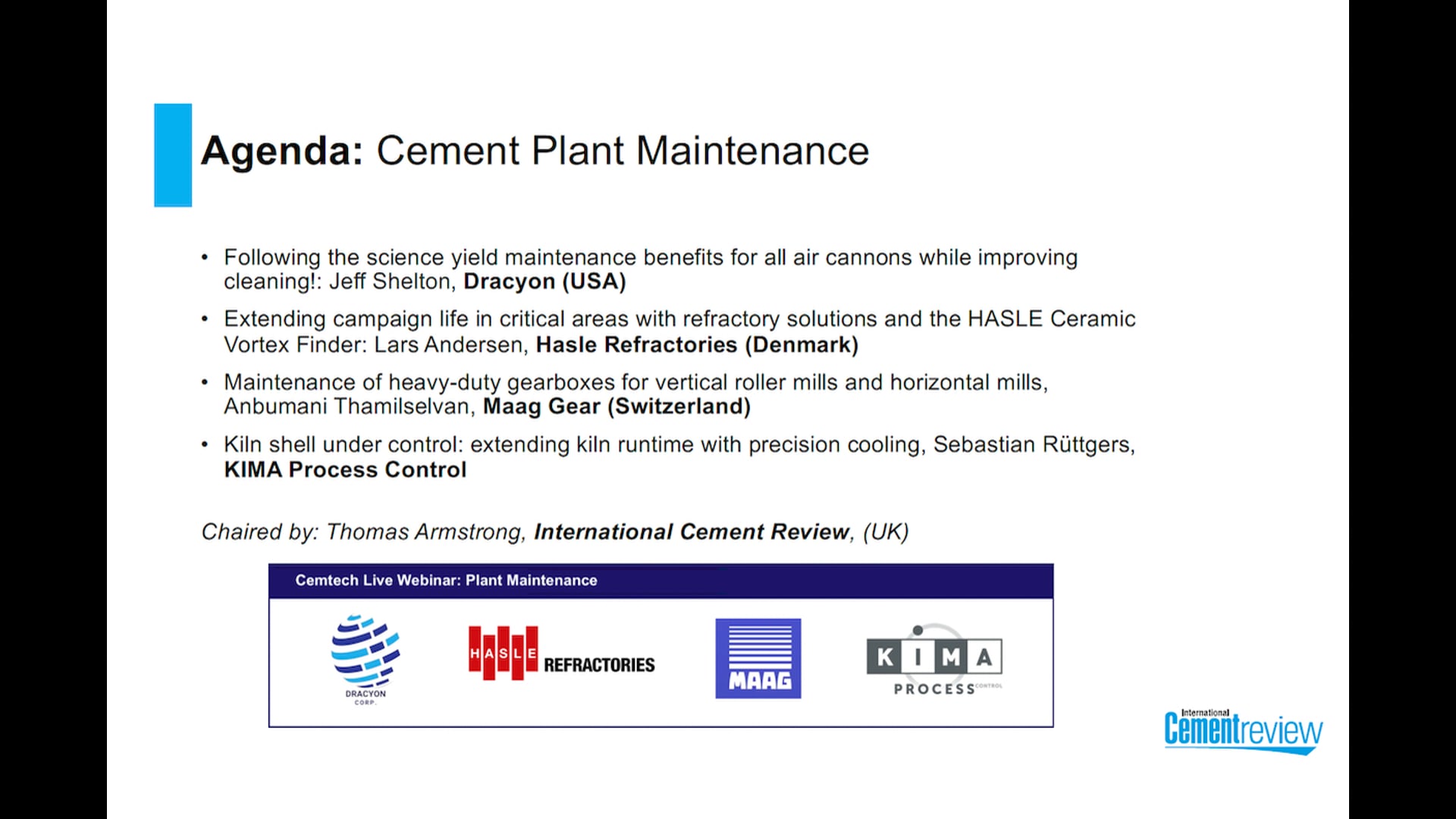 Cemtech Live Webinar: Cement Plant Maintenance