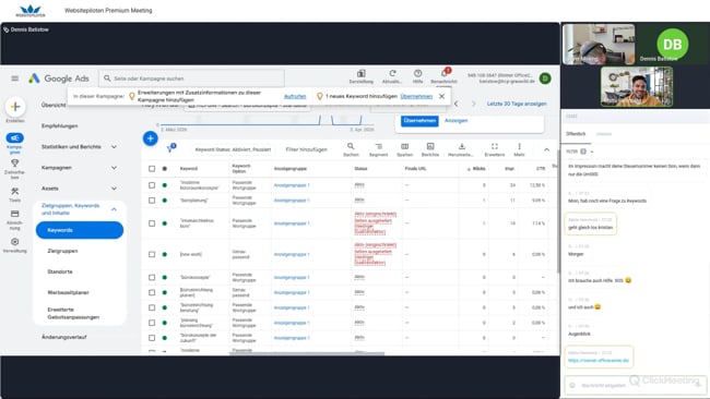 KI-Tools & App-Entwicklung mit Claude, Google Ads Kontosperrung & Impressum-Fallen, Keyword-Optionen & Landingpage-Check, Spitzes Targeting für B2B IT-Dienstleister & Manuelle Shopping-Kampagnen vs. Performance Max mit Malte vom 02.04.26