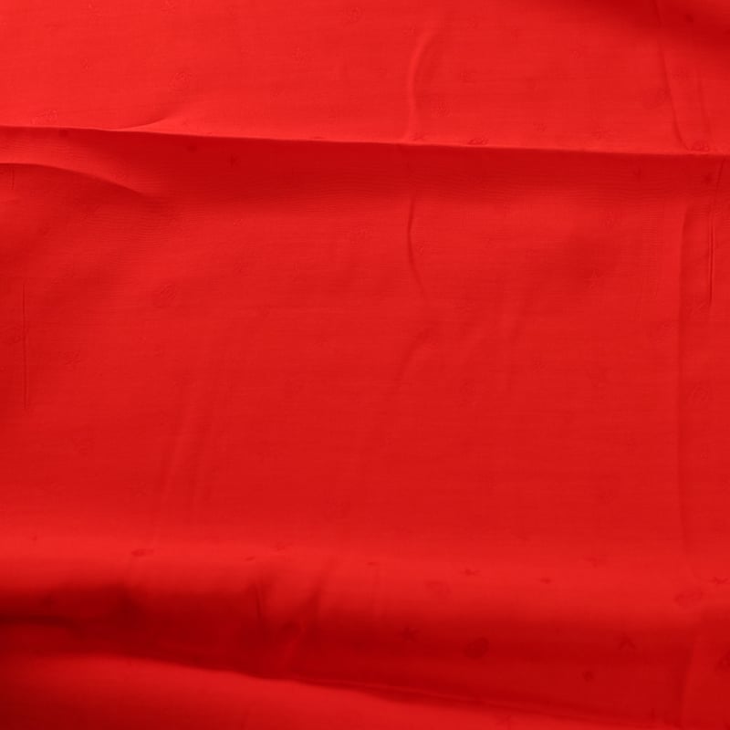 Vidéo: Jacquard 100% viscose - Tête de mort & étoile ton sur ton rouge