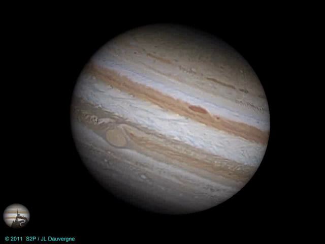 Jupiter Rotation Movie from Pic du Midi