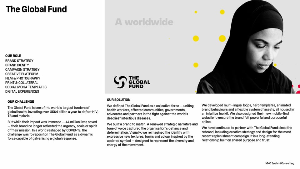 M+C Saatchi Consulting | The Global Fund | Case Study