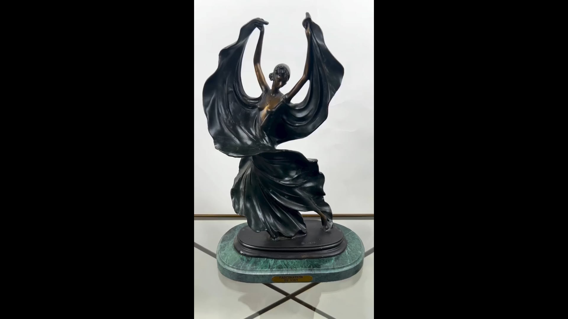 Louis Icart Art Deco Style Fascination Recast Bronze Dancing Woman