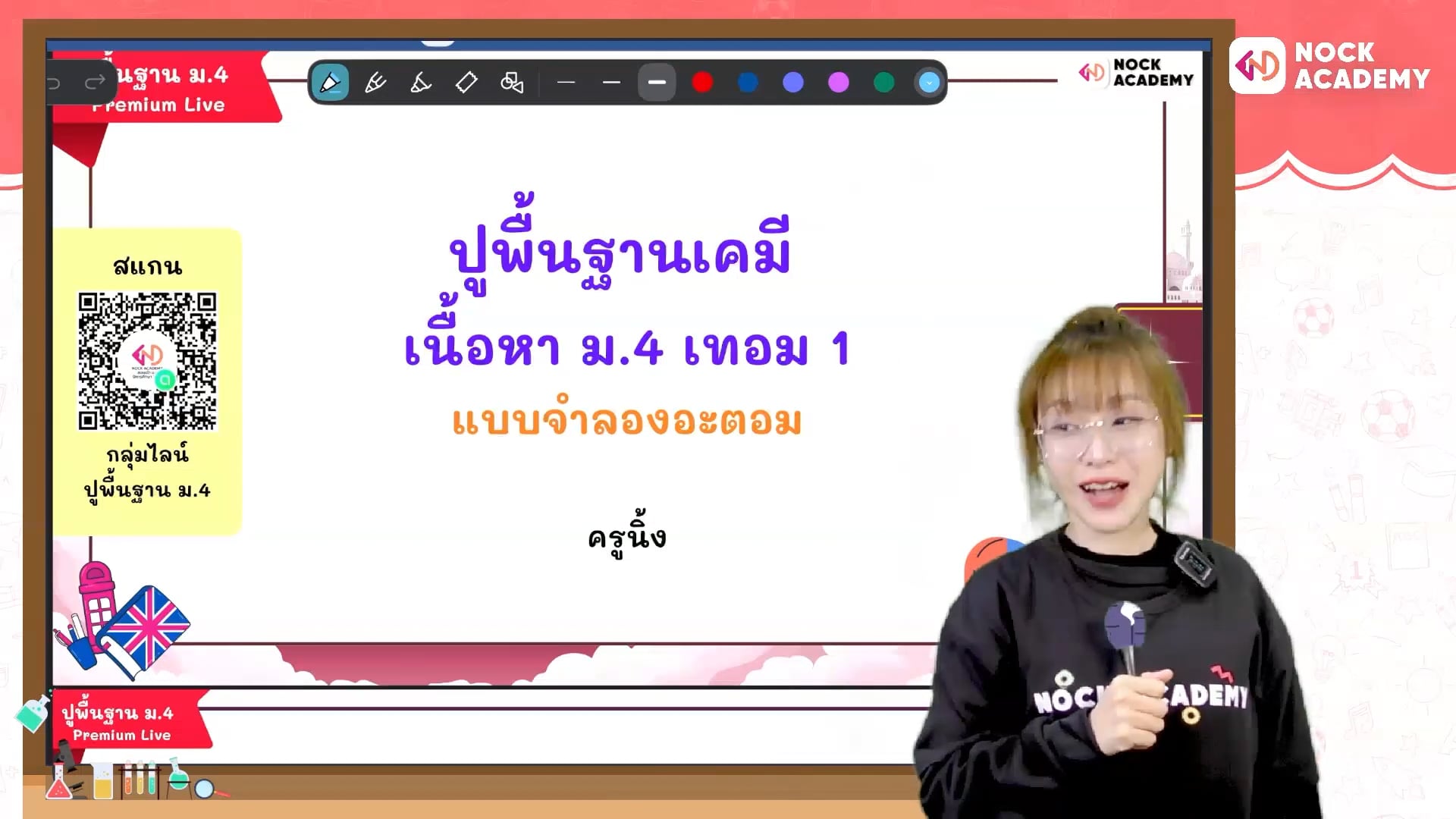 ปูพื้นฐานเคมี ม.4 เทอม 1 ตอนที่ 1 แบบจำลองอะตอม