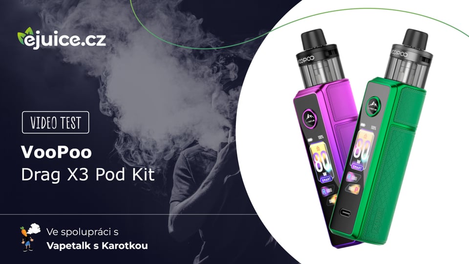 VooPoo Drag X3 Pod Kit - video test (CZ)