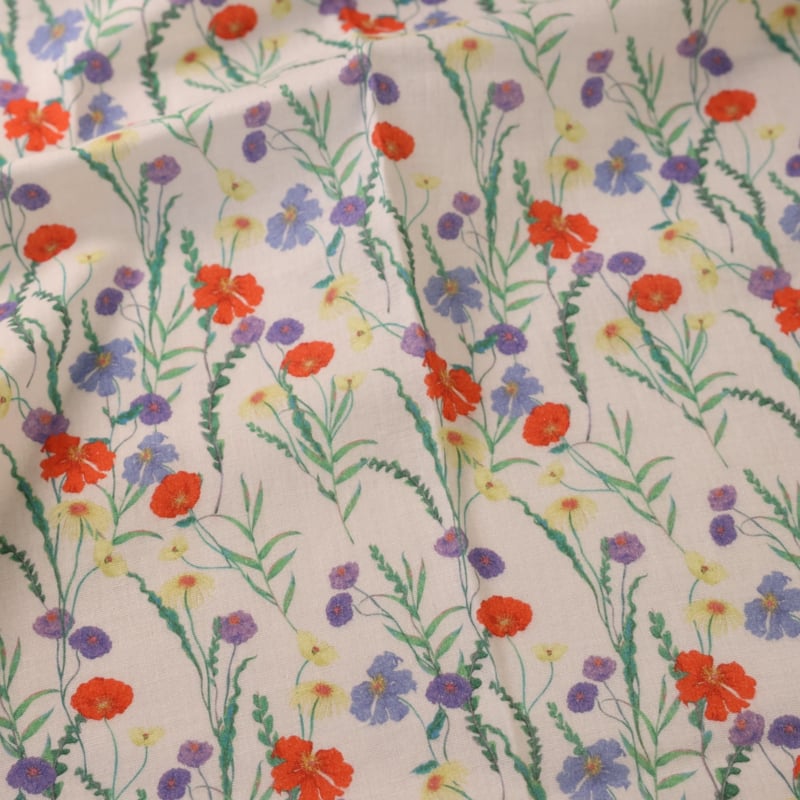 Vidéo: Double gaze 100% coton - Fleurs des champs