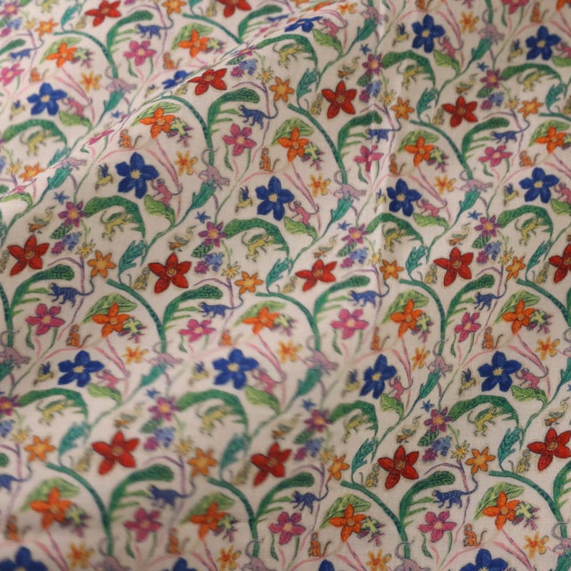 Vidéo: Double gaze 100% coton - Fleurs tropicales