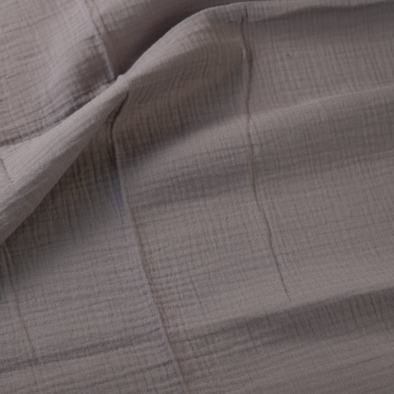 Vidéo: Double gaze 100% coton - Gris souris