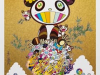 Mid-summer Pandas Golden Sky, 2021 by Takashi Murakami
