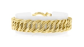 14kt Yellow Gold-Plated Circle-Link Bracelet