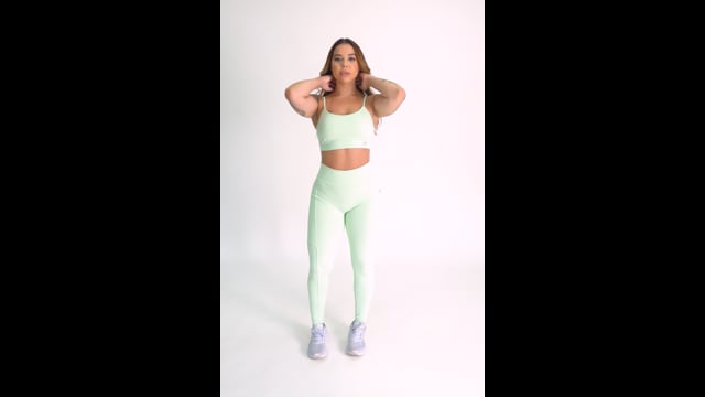 Conjunto Legging Com Bolso e Top Alcinha Verde JuPxt