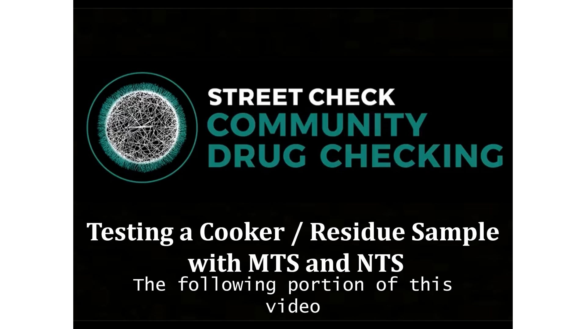 Testing a Cooker/Residue Sample with MTS and NTS